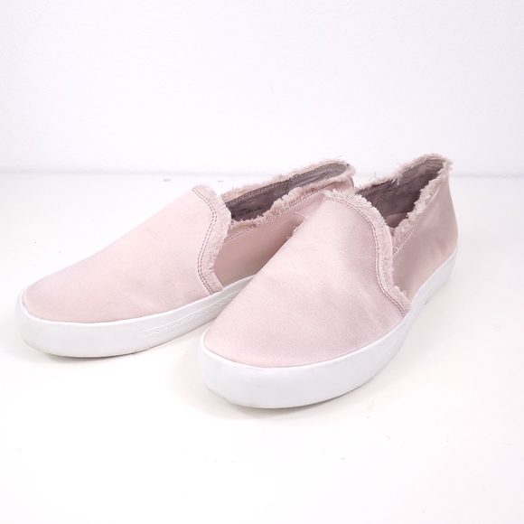Joie Shoes - Joie Pink Satin Slip-on Sneakers